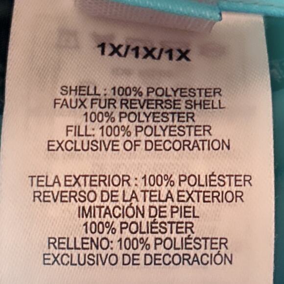 Free Country Women's Reversible Jacket Size 1X Quilted & Fleece Drawstring Hood - Picture 7 of 8